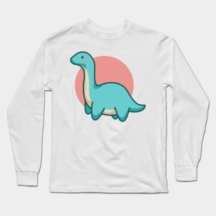 Cute Long Neck Dinosaurus, Brontosaurus, Brachiosaurus Long Sleeve T-Shirt